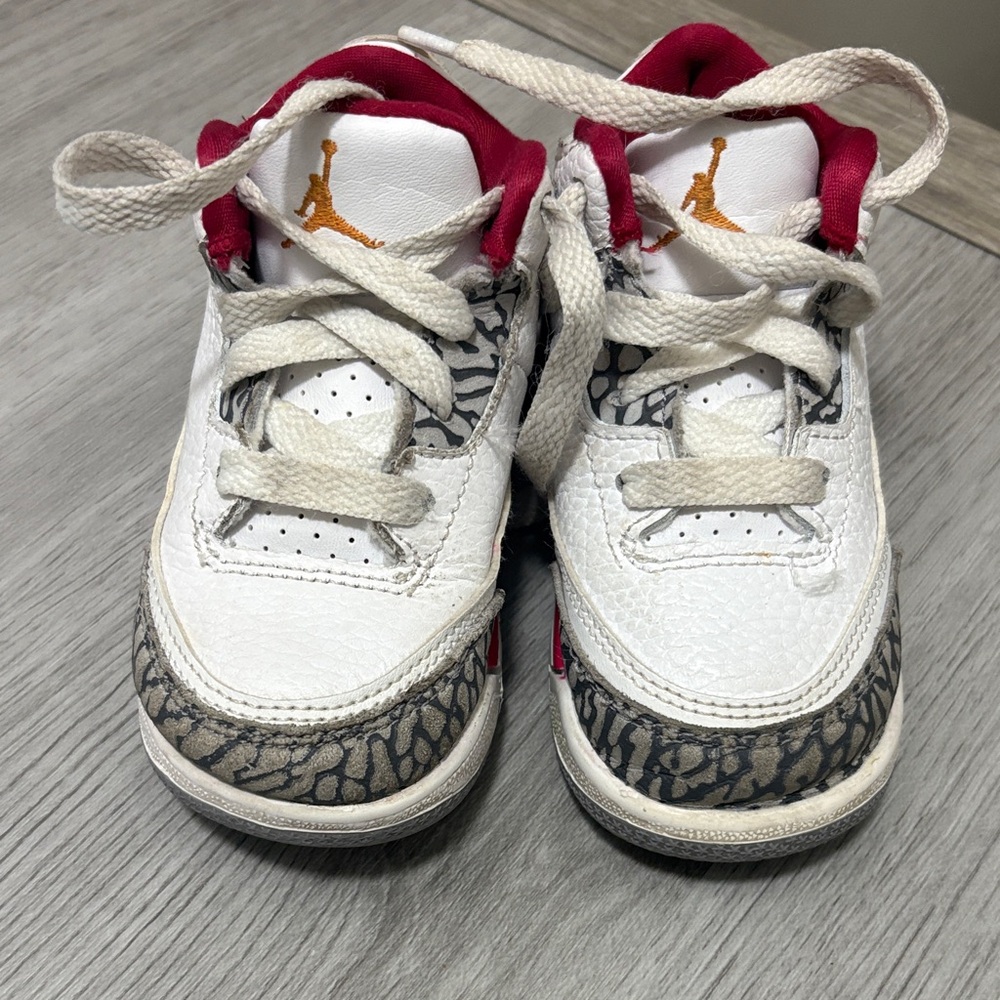 Kids White and Red Sneakers